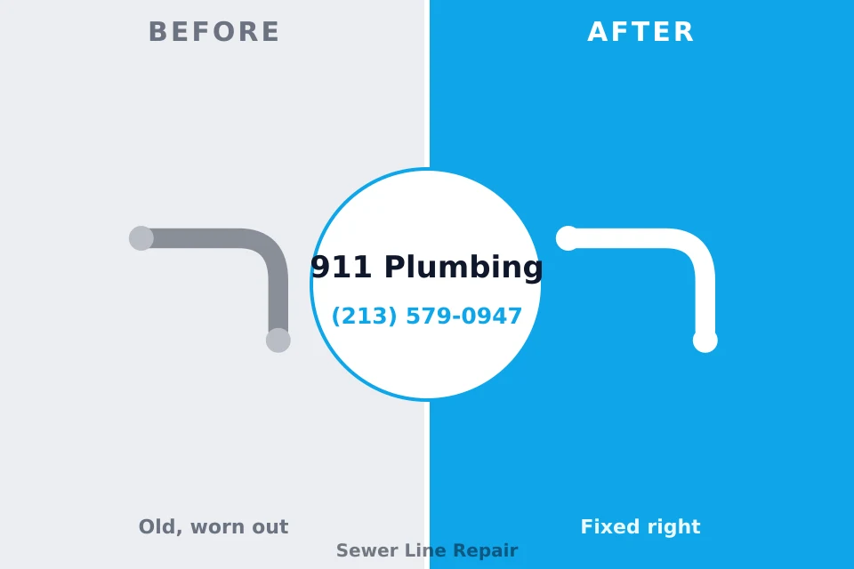 Before and after: plumbing company Spring Valley Village, TX